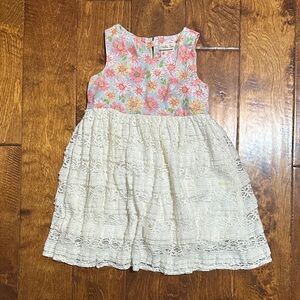 Matilda Jane Pink Floral  Lace Kids Dress